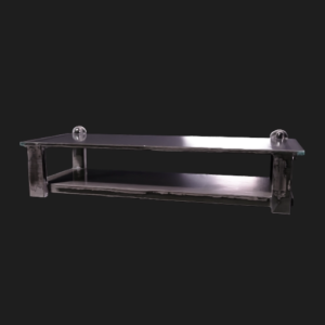 Contemporary Glass and Metal Wall Shelf