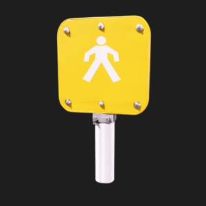 Modern Pedestrian Crosswalk Sign